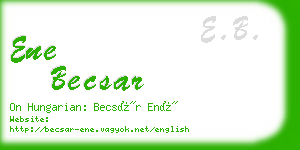 ene becsar business card